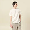 T-shirt ample en coton manches courtes ecru homme