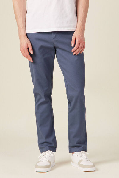 Pantalon slim Instinct chino bleu gris homme