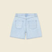 Short droit en jean à pinces denim bleach femme
