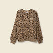 Sweat col rond manches longues beige femme