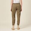 Pantalon battle 7/8&egrave;me taille standard vert kaki femme