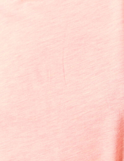 T-shirt manches courtes rose pastel femme