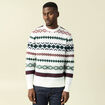 Pull manches longues col rond ecru homme