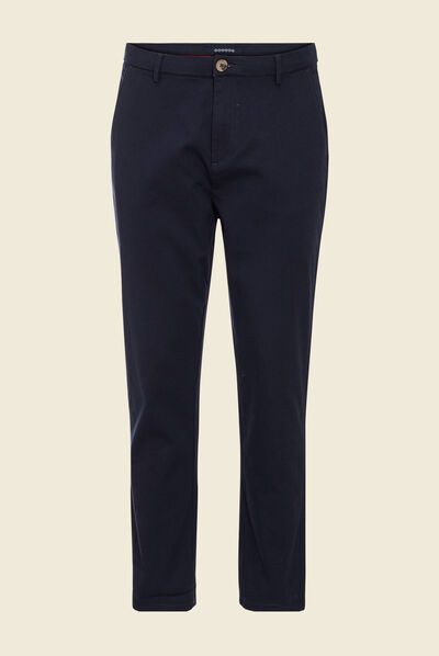 Pantalon chino 7/8ème bleu marine homme