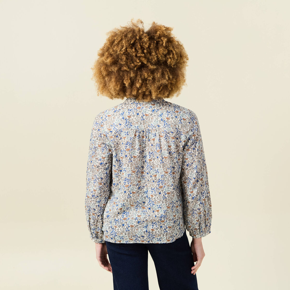 Blouse manches longues bleu clair femme