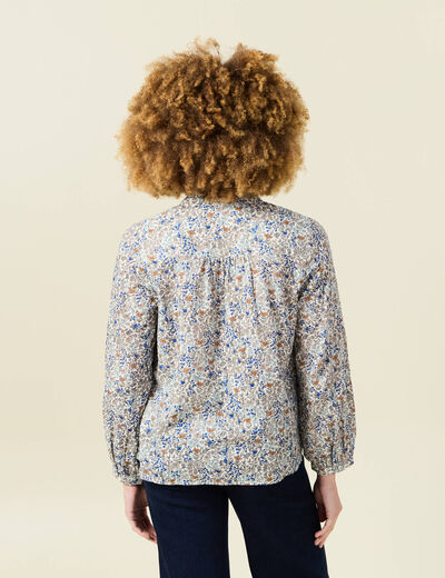 Blouse manches longues bleu clair femme