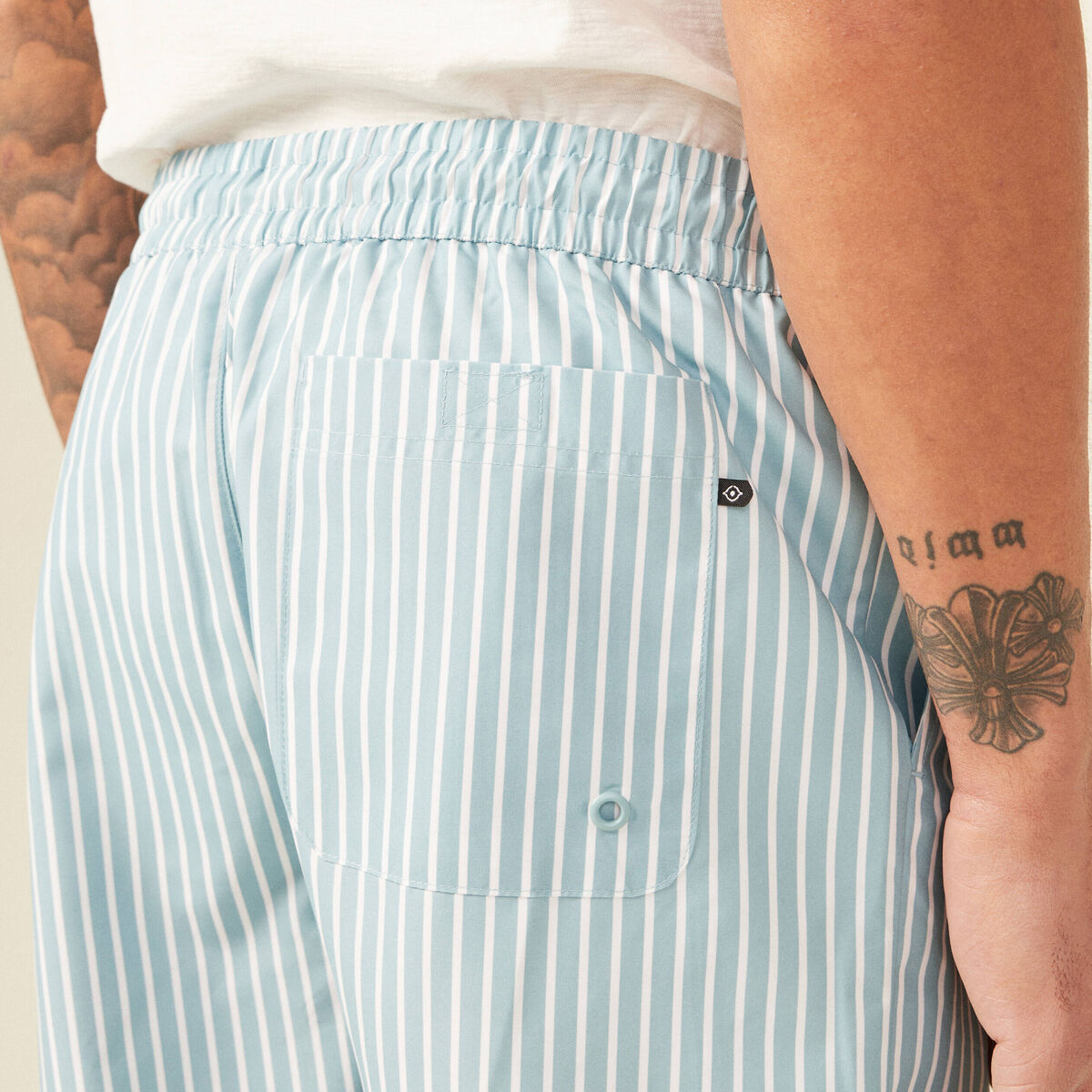 Short de bain bleu gris homme