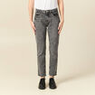 Jeans slim 7/8&egrave;me taille haute denim gris femme