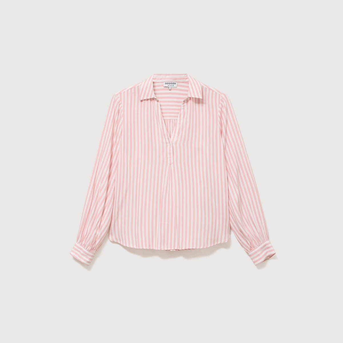 Blouse manches longues rose clair femme