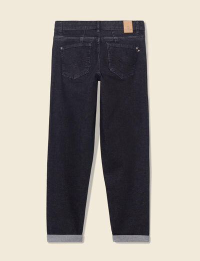 Jeans girlfriend 5 poches denim gris femme