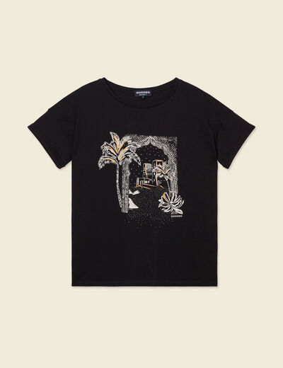 T-shirt éco-responsable noir femme