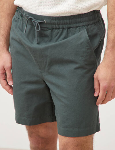 Bermuda vert kaki homme