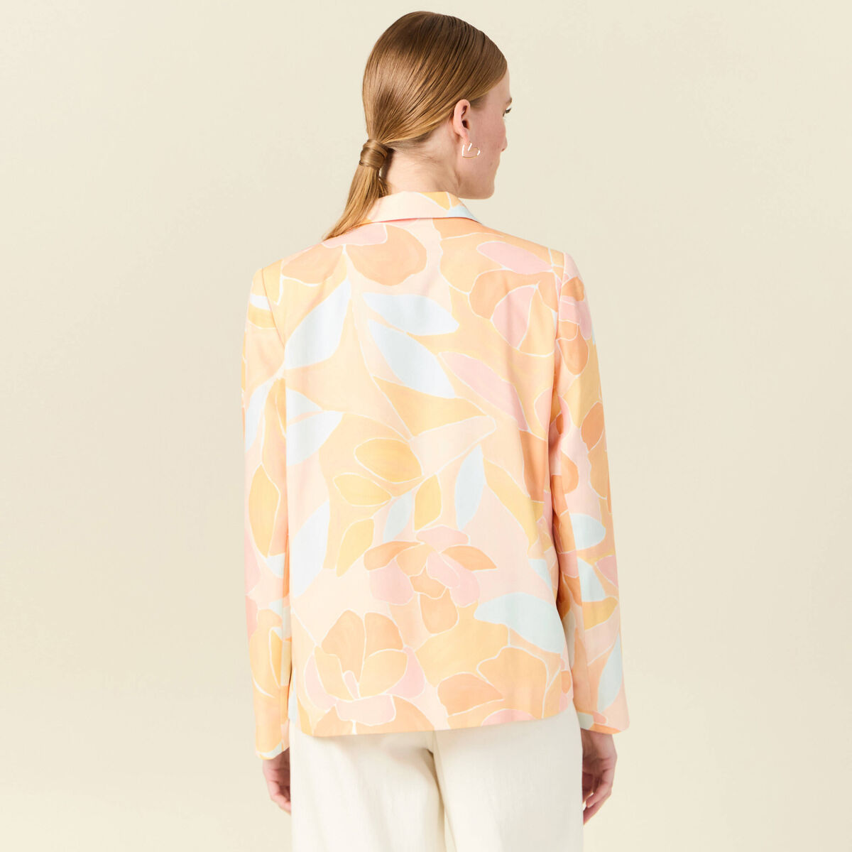 Veste blazer éco-responsable orange clair femme