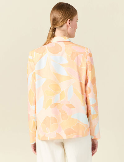 Veste blazer éco-responsable orange clair femme