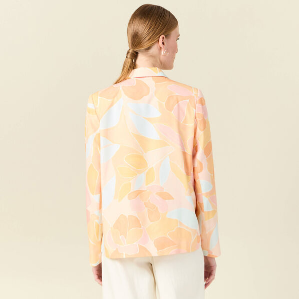 Veste blazer éco-responsable orange clair femme