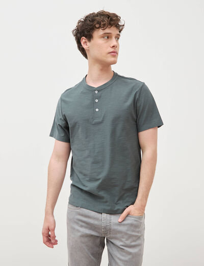 T-shirt manches courtes vert kaki homme