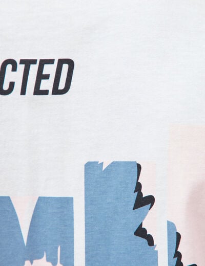 T-shirt en coton manches courtes blanc homme