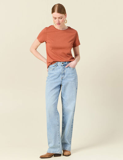 T-shirt éco-responsable orange femme
