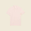 Polo cintr&eacute; en coton manches courtes rose clair homme