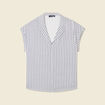 Blouse éco-responsable bleu foncé femme