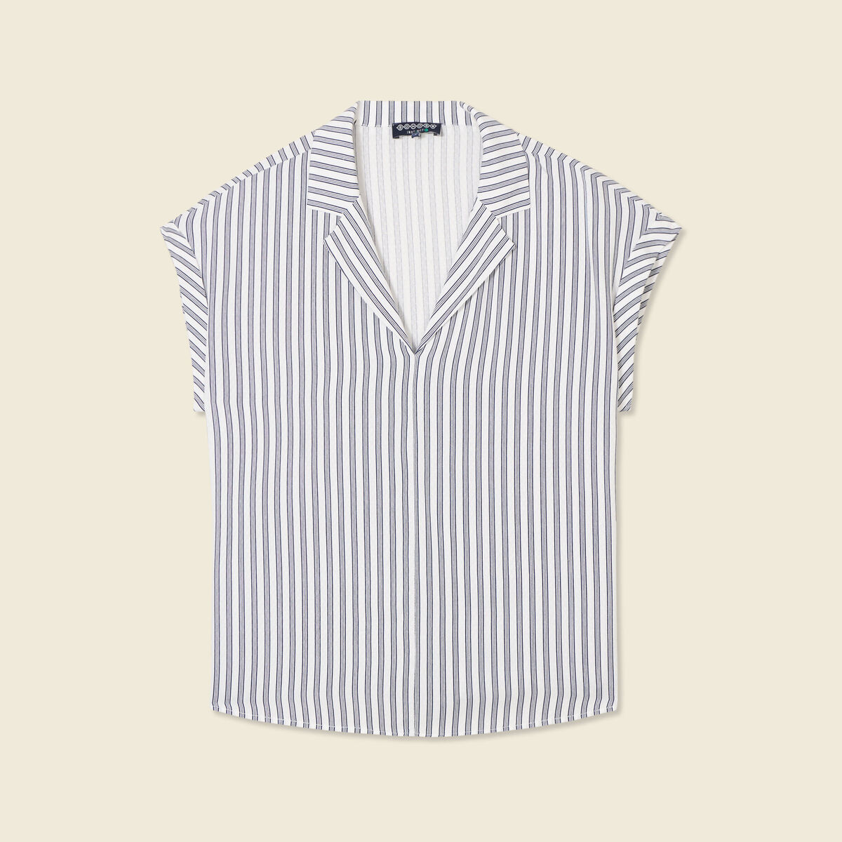 Blouse éco-responsable bleu foncé femme
