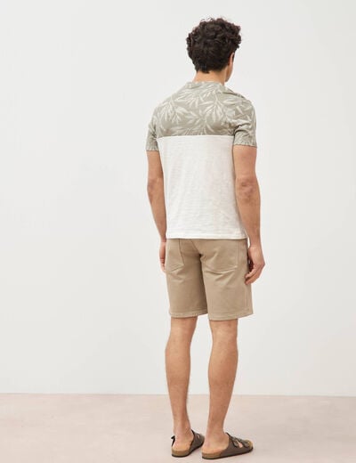 T-shirt manches courtes vert kaki homme