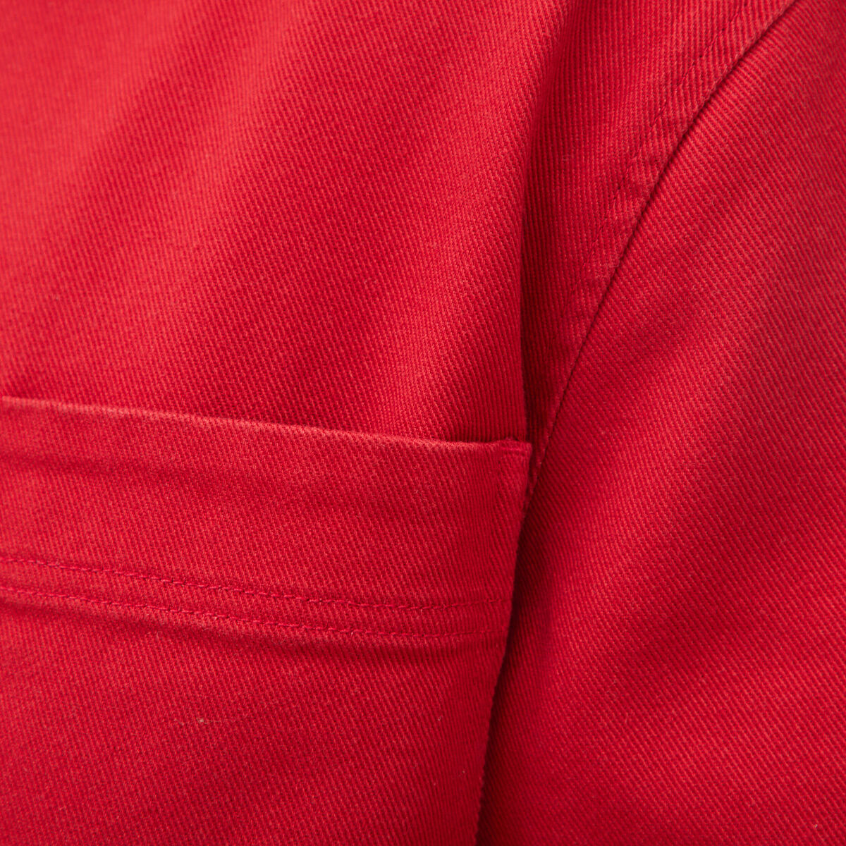 Surchemise droite en coton rouge fonc&eacute; homme