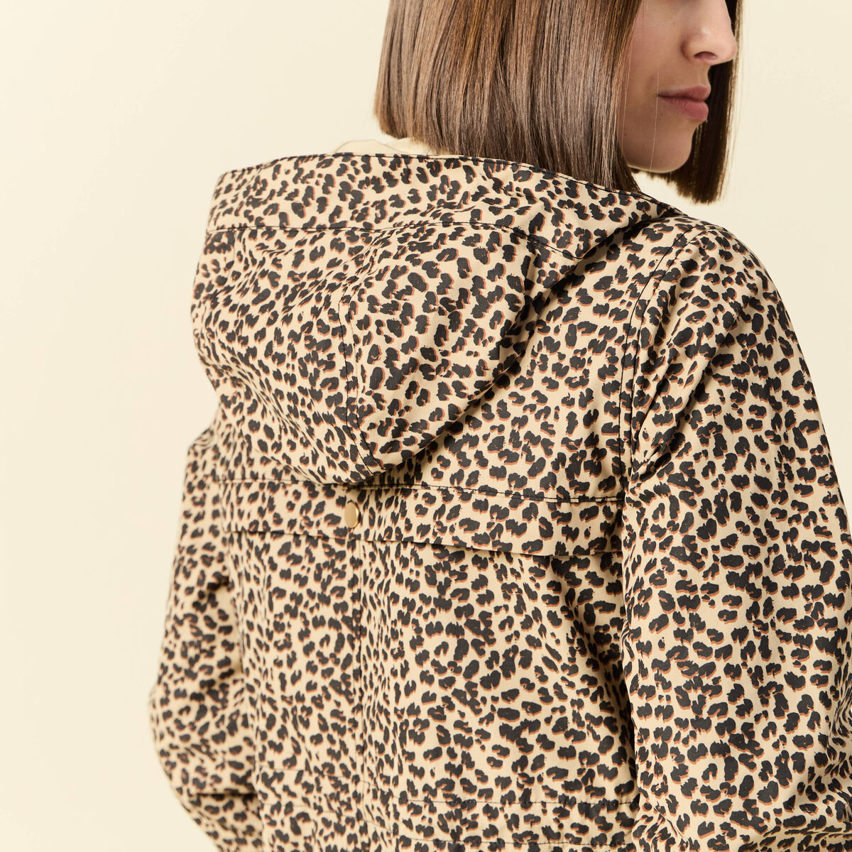 Parka longue à capuche camel femme