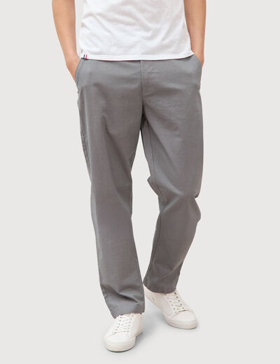 Pantalon regular longueur 32 gris homme