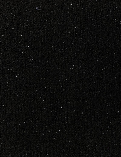 Robe pull droite sequins noir femme