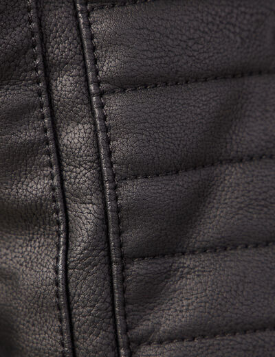 Veste droite avec capuche noir homme