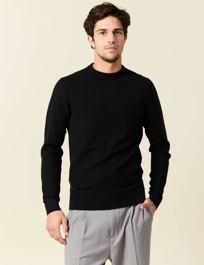 Pull manches longues noir homme