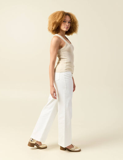 Débardeur sans manches beige femme