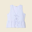 Blouse sans manches bleu pastel femme