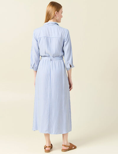 Robe chemise éco-responsable ecru femme