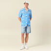 Chemise manches courtes bleu homme