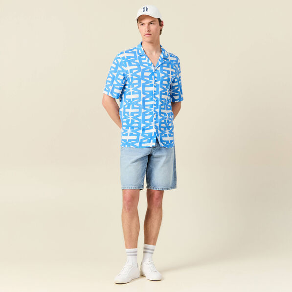 chemise manches courtes bleu homme Chemise manches courtes bleu homme