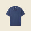 Polo cintré manches courtes bleu marine homme