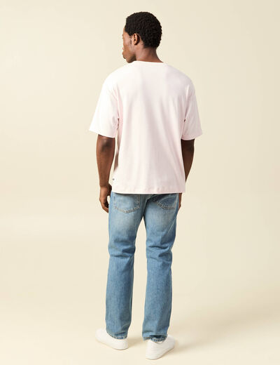 T-shirt manches courtes rose clair homme