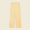 Pantalon city large à pinces beige femme