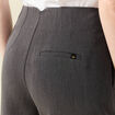 Pantalon cigarette gris femme