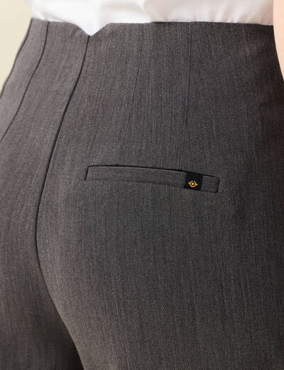 Pantalon cigarette gris femme