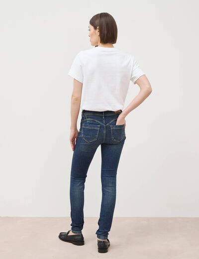 Jeans skinny push-up taille standard denim brut femme