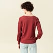Pull manches longues vieux rose femme