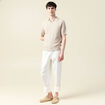 Polo manches courtes beige homme