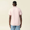 Polo manches courtes rose pastel homme