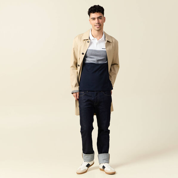 Polo manches courtes bleu marine homme