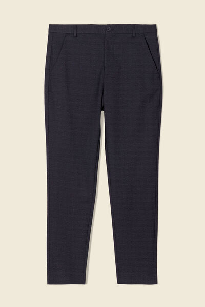 Pantalon chino tapered noir homme