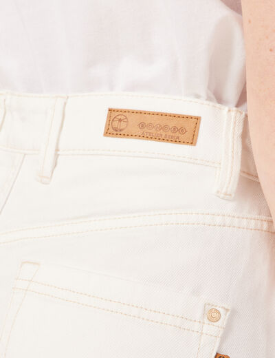 Jeans éco-responsable denim blanc femme