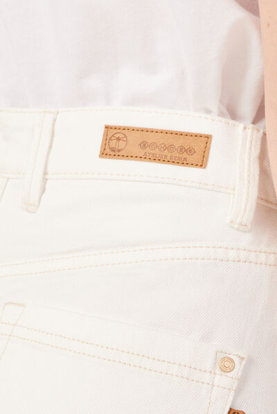 Jeans éco-responsable denim blanc femme